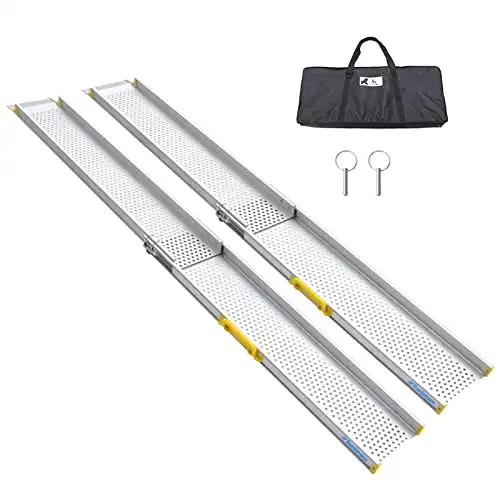 Top 10 Best Portable Wheelchair Ramps In 2024 Ruedamann MR10719-8 Portable Aluminum Ramp