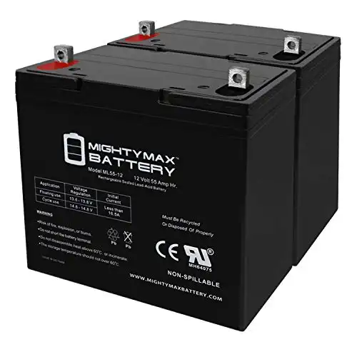 How To Charge A Dead Wheelchair Battery Mighty Max 12V 55AH Mobility Deep Cycle Wheelchair Battery