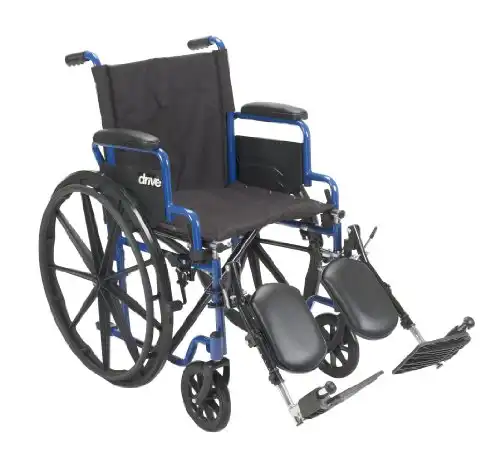 Top 10 Best Manual Wheelchairs In 2024 Drive Medical BLS18FBD-ELR Blue Streak